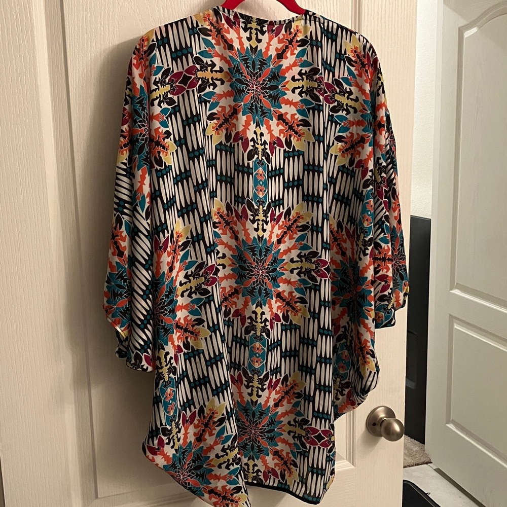 Cynthia Rowley Multicolor Geometric Kimono - Picture 4 of 6